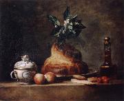 Jean Baptiste Simeon Chardin Style life with Brioche France oil painting artist